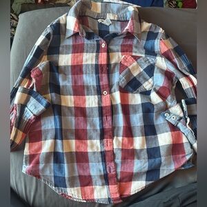 Forever 21 Red and Blue Plaid Button Down